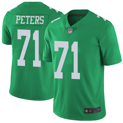 Men Philadelphia Eagles #71 Jason Peters Limited Green Rush Vapor Untouchable NFL Jersey Football->philadelphia eagles->NFL Jersey